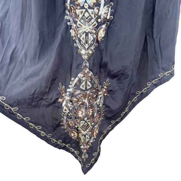 Robbi & Nikki Boho Fairy Dress S Embroidered Sequin Asymmetric Whimsigoth - Picture 7 of 13